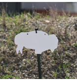 ENGAGE PRECISION ENGAGE PRECISION AR500 STEEL RIFLE TARGET SILHOUETTE, 3/8”, 1/7 SIZE BISON, WHITE