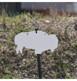 ENGAGE PRECISION ENGAGE PRECISION AR500 STEEL RIFLE TARGET SILHOUETTE, 3/8”, 1/7 SIZE BISON, WHITE