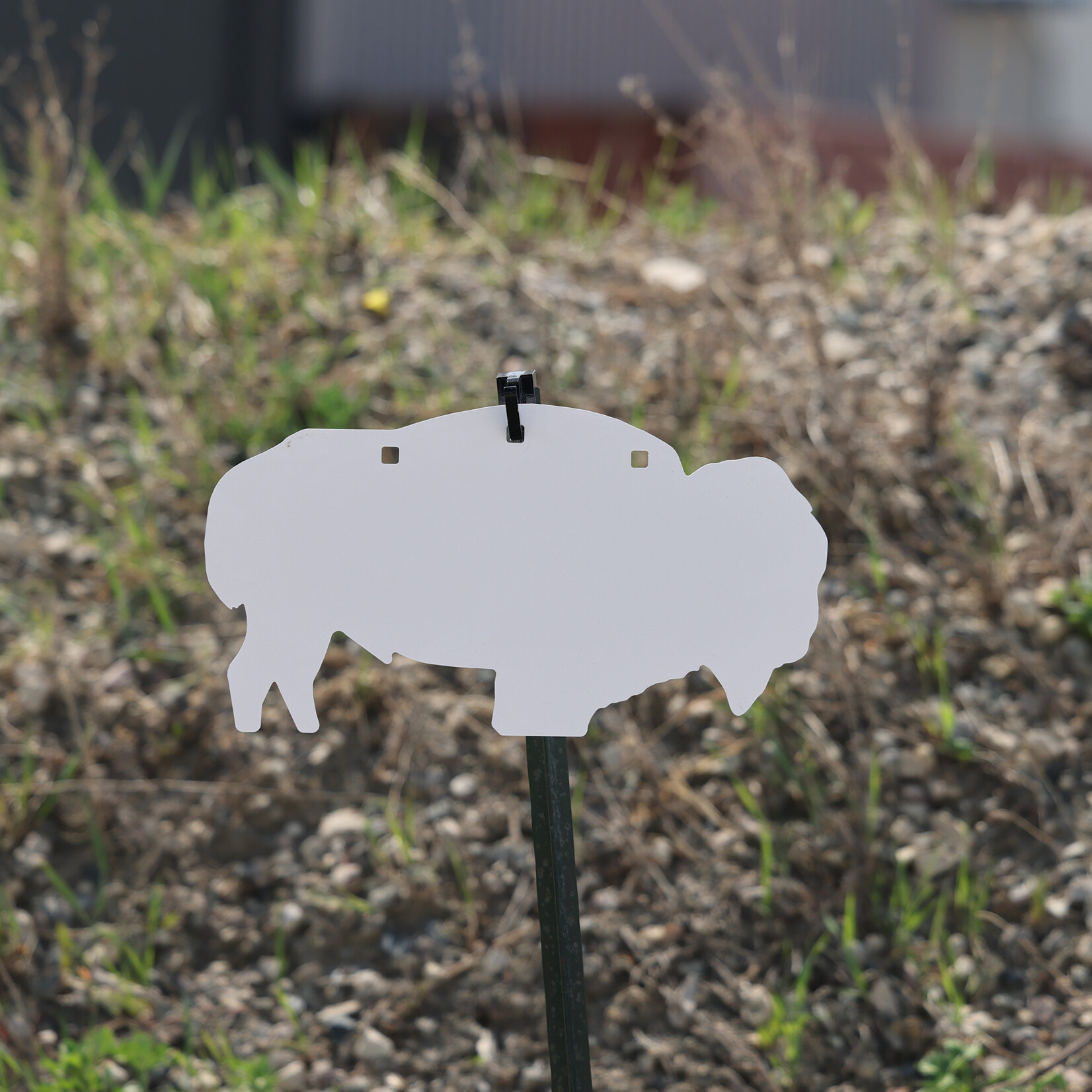 ENGAGE PRECISION ENGAGE PRECISION AR500 STEEL RIFLE TARGET SILHOUETTE, 3/8”, 1/7 SIZE BISON, WHITE