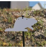 ENGAGE PRECISION ENGAGE PRECISION AR500 STEEL RIFLE TARGET SILHOUETTE, 3/8”, 3/4 SIZE BEAVER, WHITE