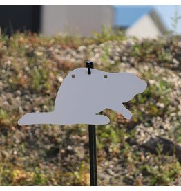 ENGAGE PRECISION ENGAGE PRECISION AR500 STEEL RIFLE TARGET SILHOUETTE, 3/8”, 3/4 SIZE BEAVER, WHITE