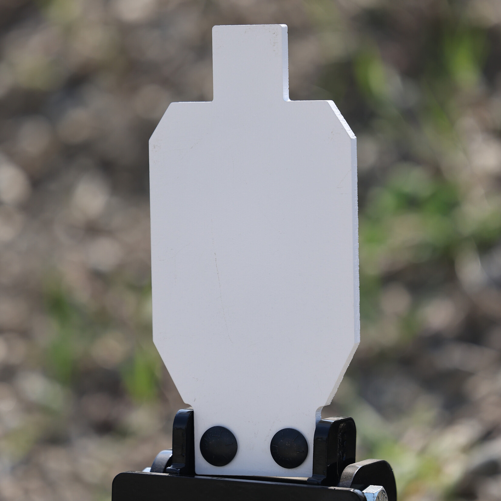 ENGAGE PRECISION ENGAGE PRECISION AR500 STEEL RIFLE GRAVITY POPPER TARGET, 3/8”, 2/3 IPSC, WHITE