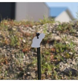 ENGAGE PRECISION ENGAGE PRECISION AR500 STEEL RIFLE TARGET SILHOUETTE, 3/8”, 1/2 SIZE CAT, WHITE