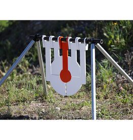 ENGAGE PRECISION ENGAGE PRECISION AR500 RIFLE REACTIVE TARGET, SEGMENTED BULLSEYE, 3/8", 12" W/ 4" BULL, WHITE/ORANGE