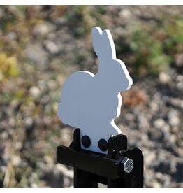 ENGAGE PRECISION ENGAGE PRECISION AR500 STEEL RIFLE GRAVITY POPPER TARGET, 3/8”, BUSH BUNNY, WHITE