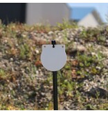 ENGAGE PRECISION ENGAGE PRECISION AR500 STEEL RIMFIRE TARGET GONG, ROUND, 1/4”, 8”, WHITE