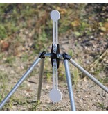 ENGAGE PRECISION ENGAGE PRECISION AR500 STEEL RIMFIRE REACTIVE SPINNER TARGET, 1/4”, W/ 3” & 4” TARGETS, WHITE/BLACK