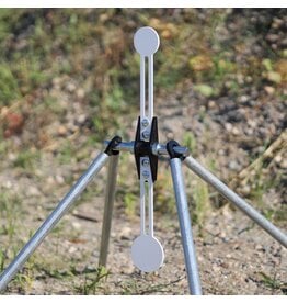 ENGAGE PRECISION ENGAGE PRECISION AR500 STEEL RIMFIRE REACTIVE SPINNER TARGET, 1/4”, W/ 3” & 4” TARGETS, WHITE/BLACK