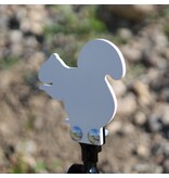 ENGAGE PRECISION ENGAGE PRECISION AR500 STEEL RIMFIRE GRAVITY POPPER TARGET, 1/4”, SQUIRREL, WHITE