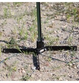 ENGAGE PRECISION ENGAGE PRECISION STEEL TAKE-DOWN TARGET STAND BASE, FOR STEEL T-POST, 21”x22”, BLACK