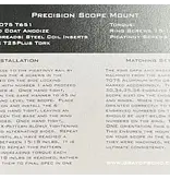 GRAY OPS CNC PRECISION SCOPE MOUNT, 35MM, 1.540”, 0 MOA