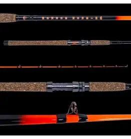 WHISKER SEEKER TACKLE WHISKER SEEKER TACKLE CHAD FERGUSON FMJ2 CATFISH SPINNING ROD, 7'-6", 2-PIECE, MH, BLAZE ORANGE