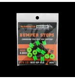 WHISKER SEEKER TACKLE WHISKER SEEKER TACKLE RUBBER BUMP STOP, TOXIC GREEN, 12 PACK