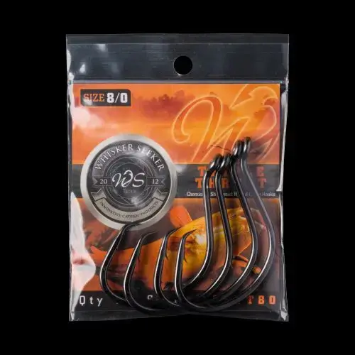 WHISKER SEEKER TACKLE WHISKER SEEKER TACKLE TRIPLE THREAT HYBRID CIRCLE HOOKS, 8/0, PACK OF 4