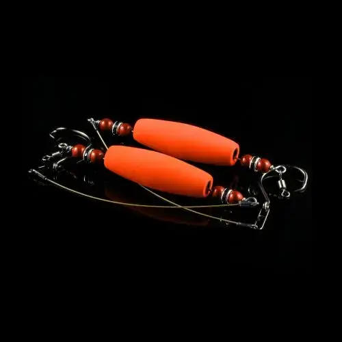 WHISKER SEEKER TACKLE WHISKER SEEKER TACKLE RATTLER CATFISH RIG FLOATS, ORANGE, PACK OF 2