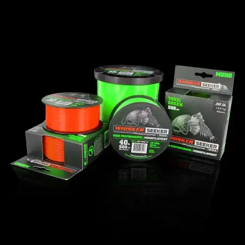WHISKER SEEKER TACKLE WHISKER SEEKER TACKLE HIGH VISIBILITY MONO FISHING LINE, 50LB, 500YDS, ORANGE
