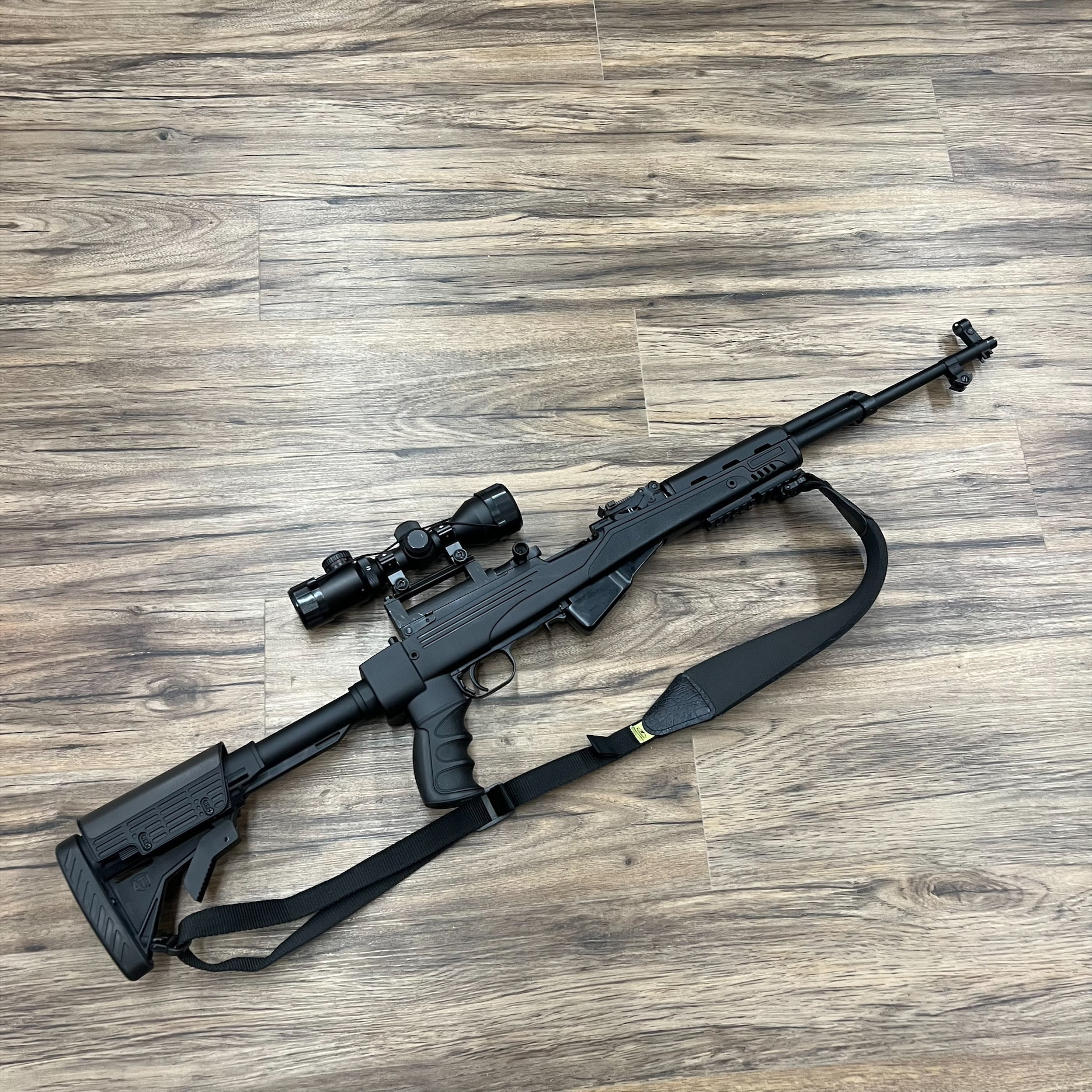RUSSIAN SURPLUS RUSSIAN SKS RIFLE, 7.62X39, ATI STOCK, W/ SCOPE, PRE-OWNED