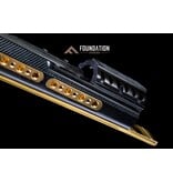 FOUNDATION SAMSON MICARTA STOCK, UNIVERSAL REMINGTON 700 INLET, SA, RH, M5, CENTURION GRIP,  BRASS WEIGHTS & ARCA RAIL, DARK DISTRESSED
