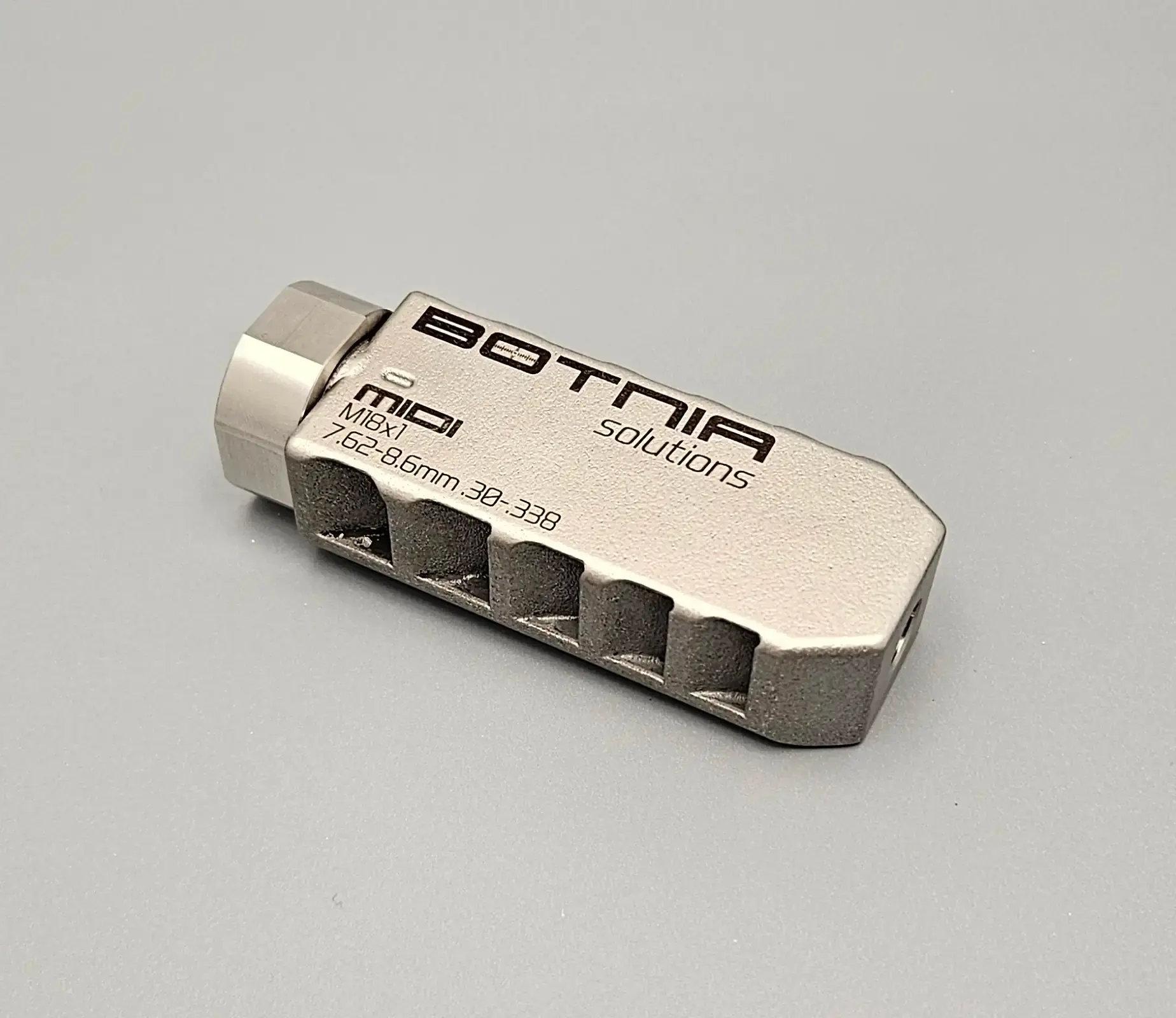 BOTNIA SOLUTIONS GEN 1 TITANIUM BRAKES, MIDI, 5/8-24, .223-.284”, TITANIUM