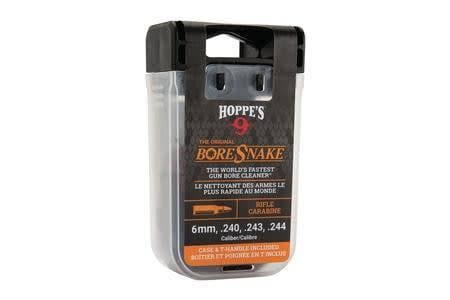 HOPPE'S HOPPE'S RIFLE BORE SNAKE, .243/6MM CAL, W/ DEN