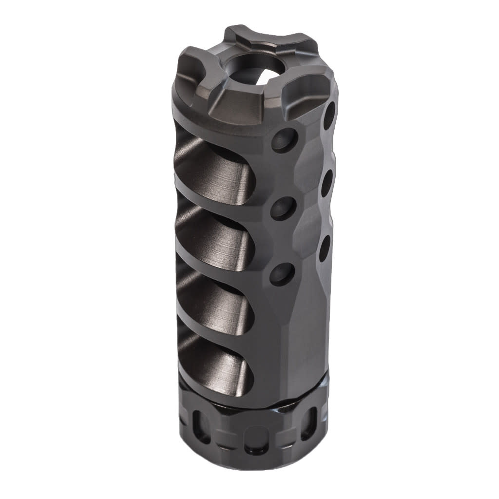 PRECISION ARMAMENT HYPERTAP MUZZLE BRAKE, SLIM, 30 CAL, 5/8-24, BLACK
