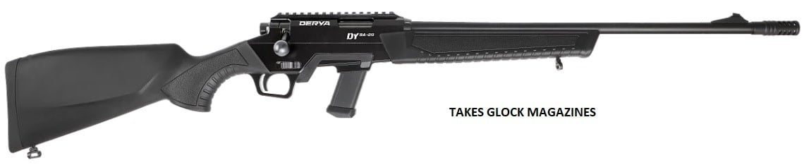 DERYA DERYA BOLT ACTION RIFLE, 9MM, 16" BARREL, BLACK
