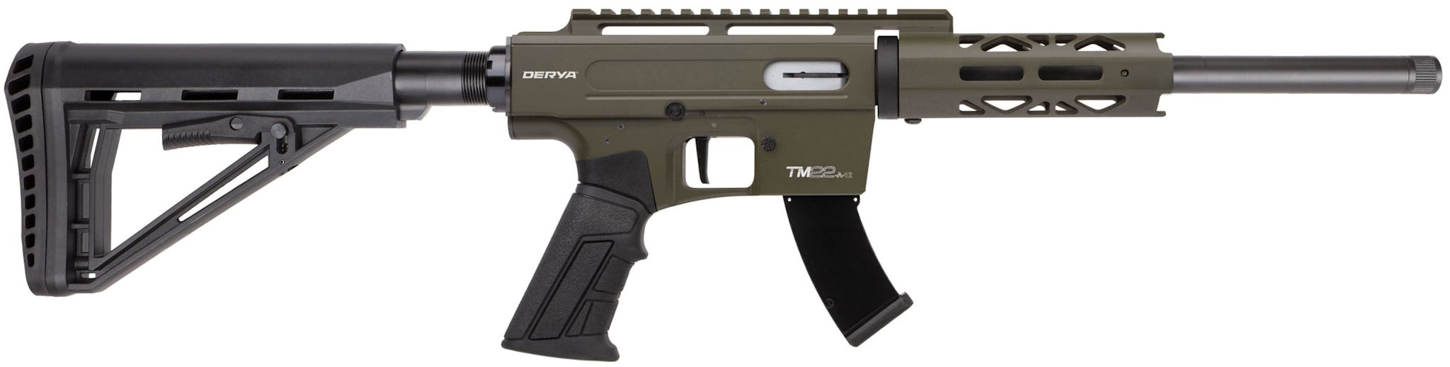 DERYA DERYA TM22 PRO RIFLE, 22 LR, 12" BARREL, OD GREEN