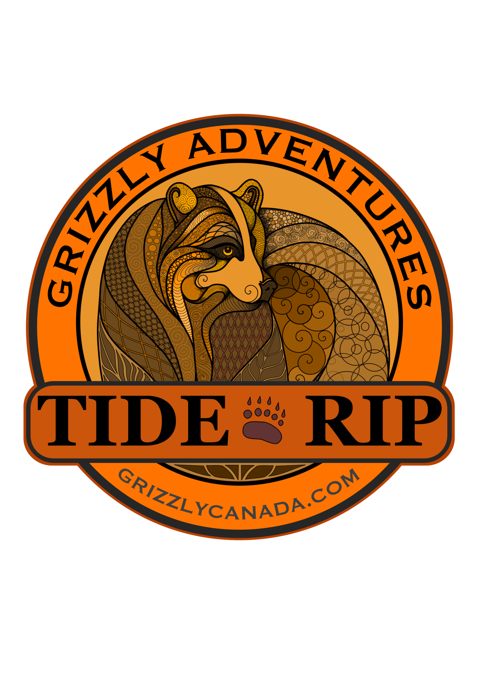 Sticker- Tide Rip  Bear ORANGE