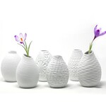 Vase, Tiny Wh Porc Stem
