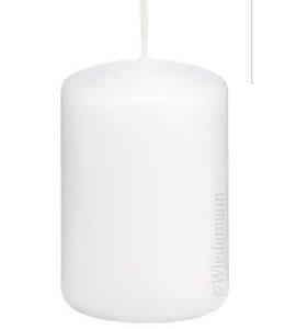 Candle, Pillar, White 6x10cm
