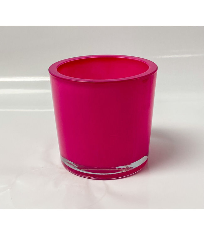 Vase, Hot Pink Cyl 4.75 in