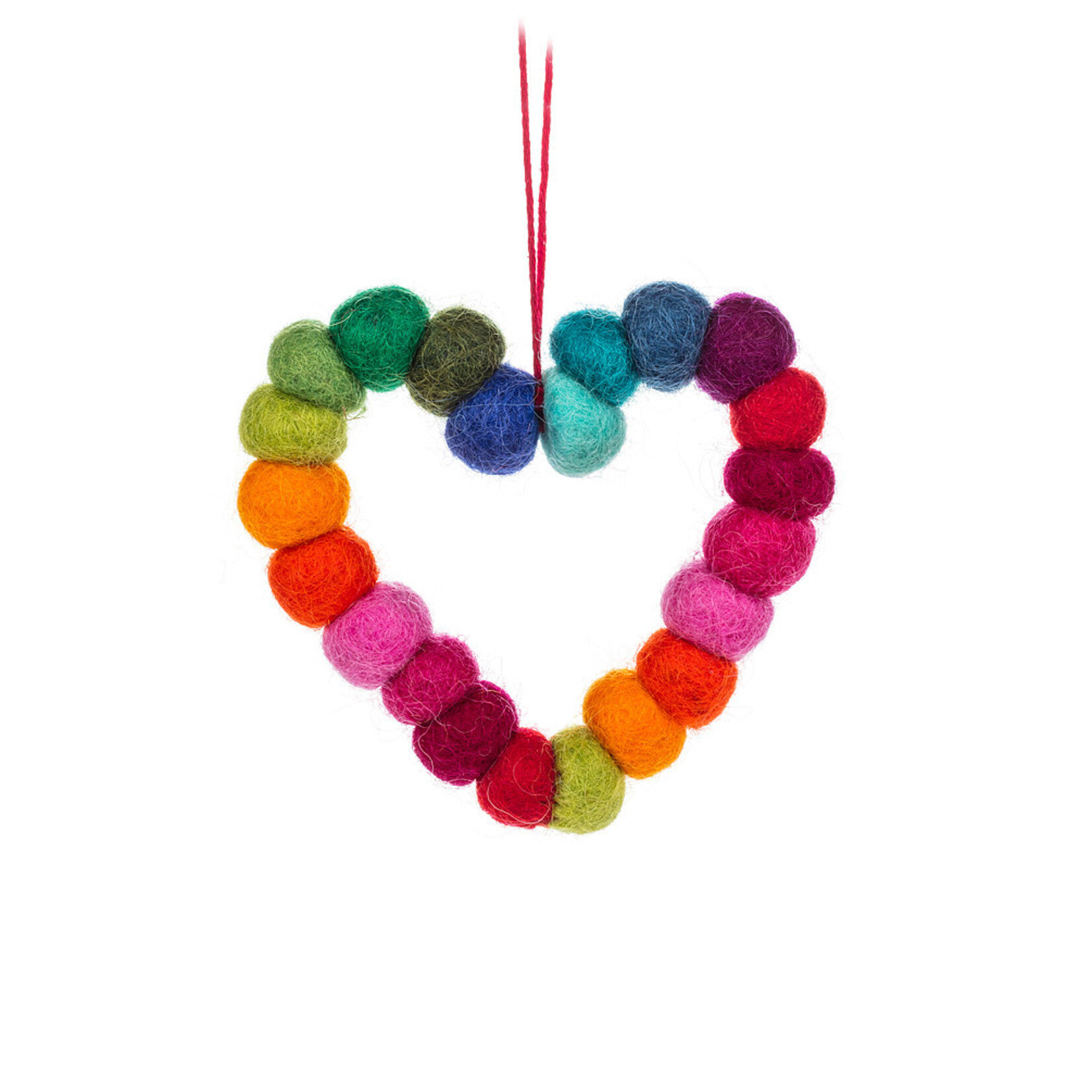 Ornament, Pompom Heart