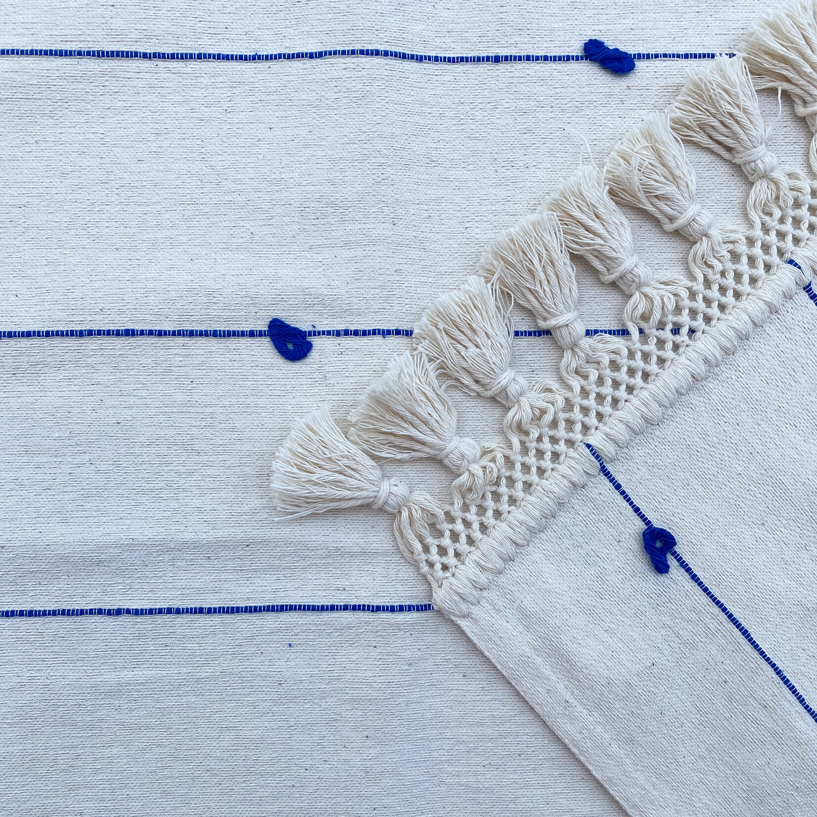 Table Runner, HW 70in Blue Stripe