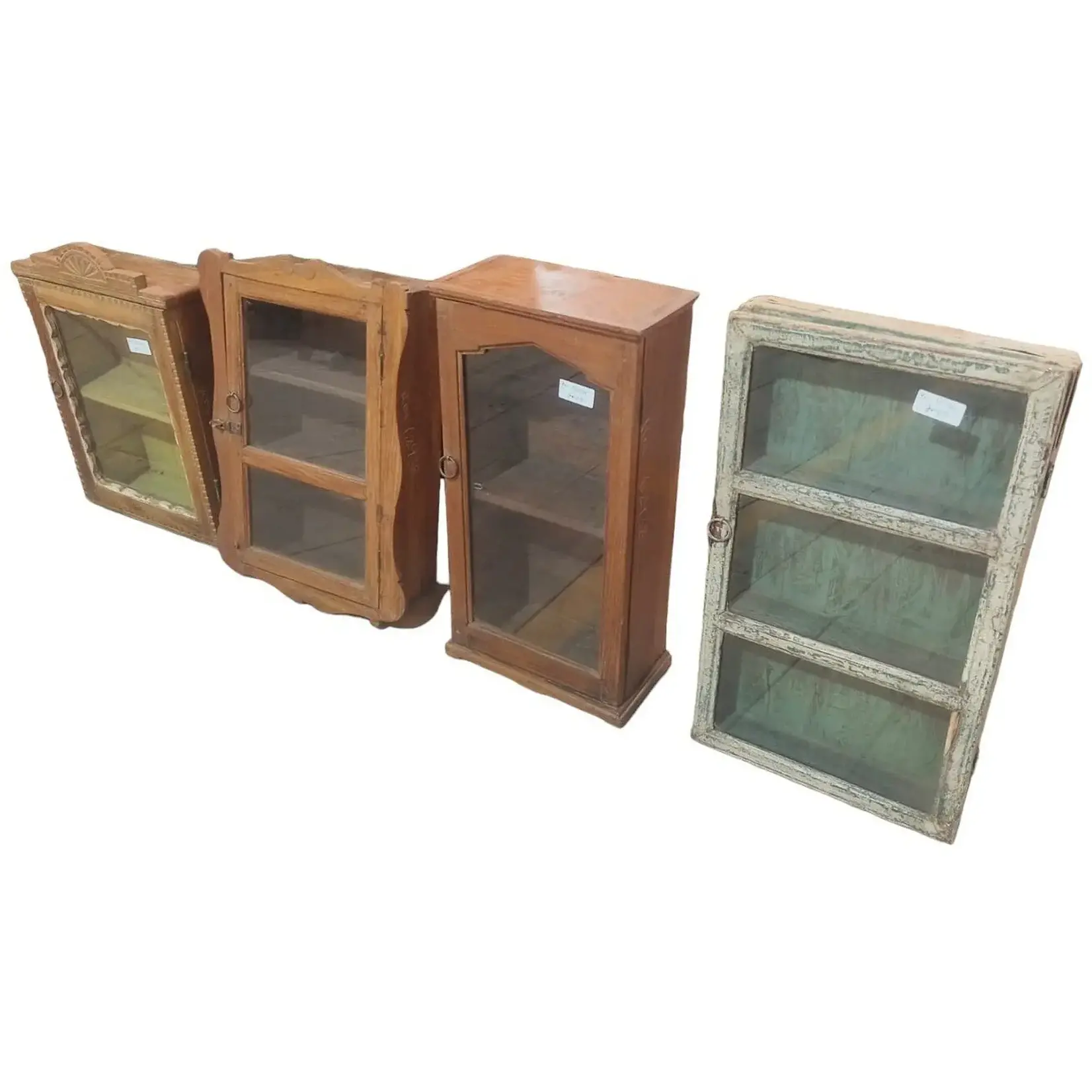 Cabinet, Wooden Wall w/Glass Asst.