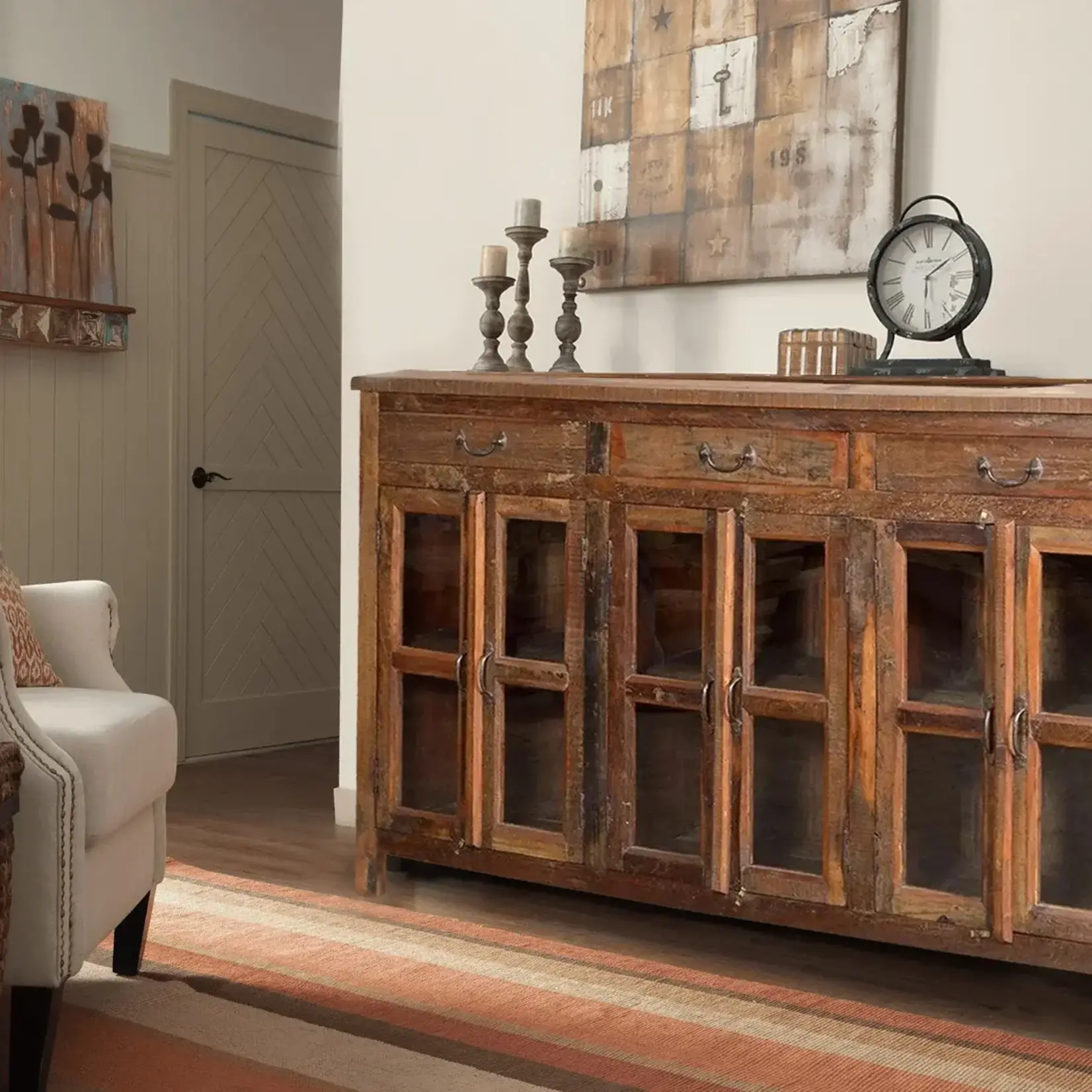 Sideboard, Wooden 6 Doors