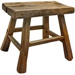 Chair, Rect. Antique Mini Stool