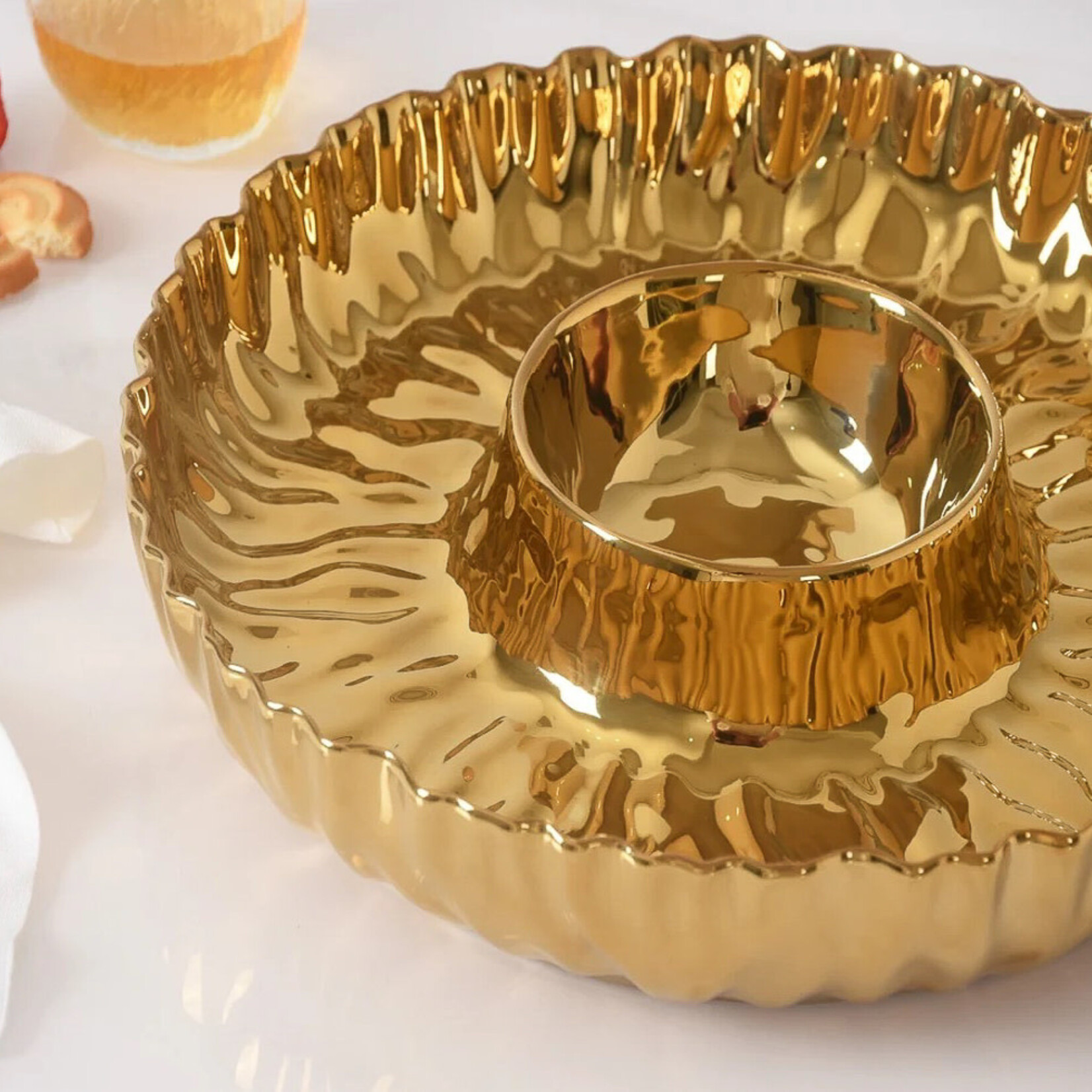 Dish, Chip & Dip Mascali Gold
