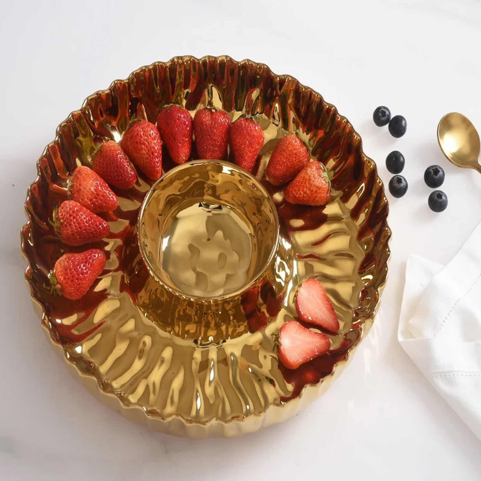 Dish, Chip & Dip Mascali Gold