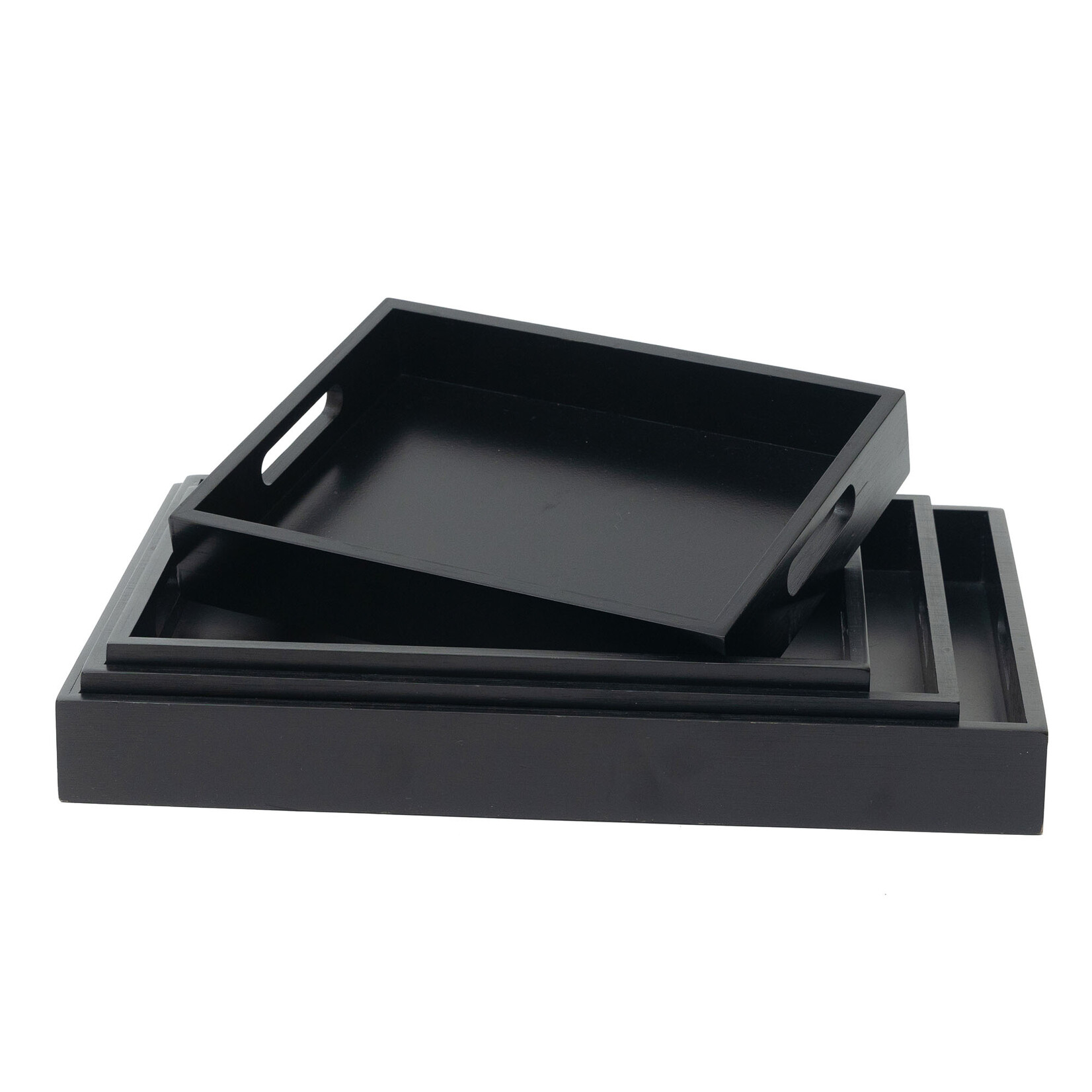 Tray, Bamboo Black Rect