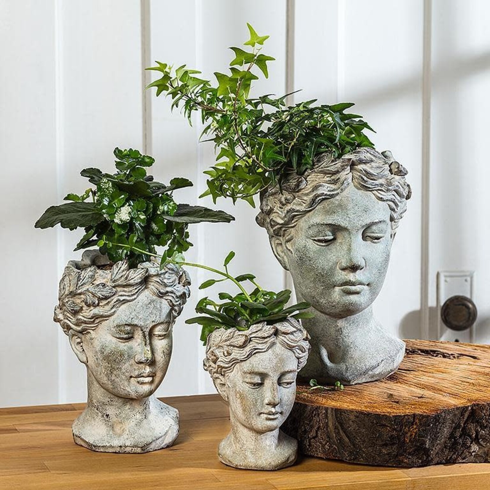 Planter, Lg Goddess Head 10 in