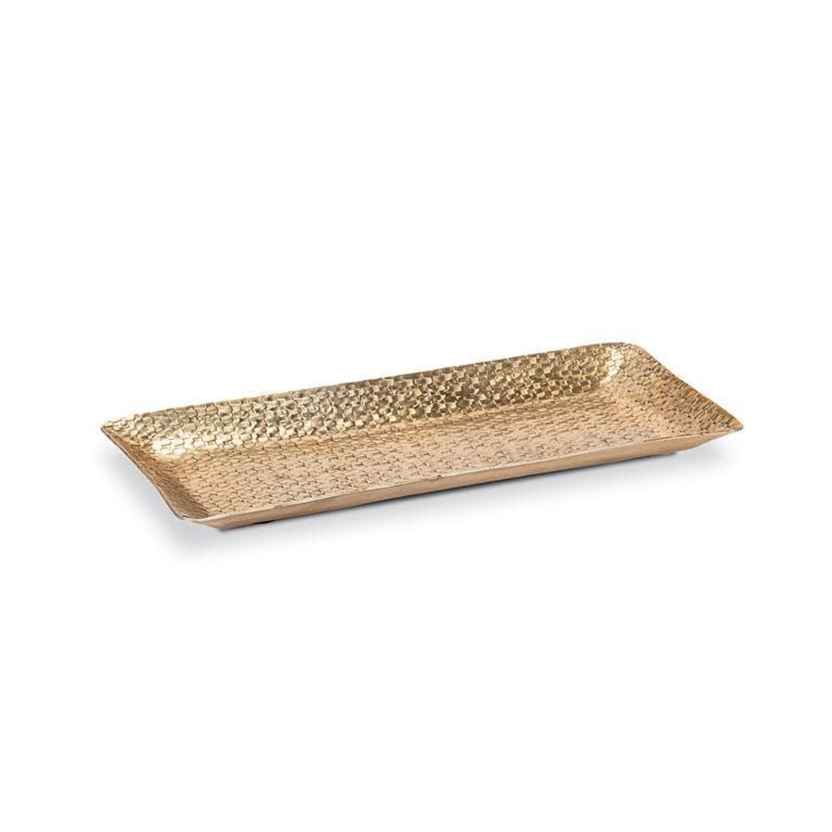 Tray, Gold Antique Rect 11 in