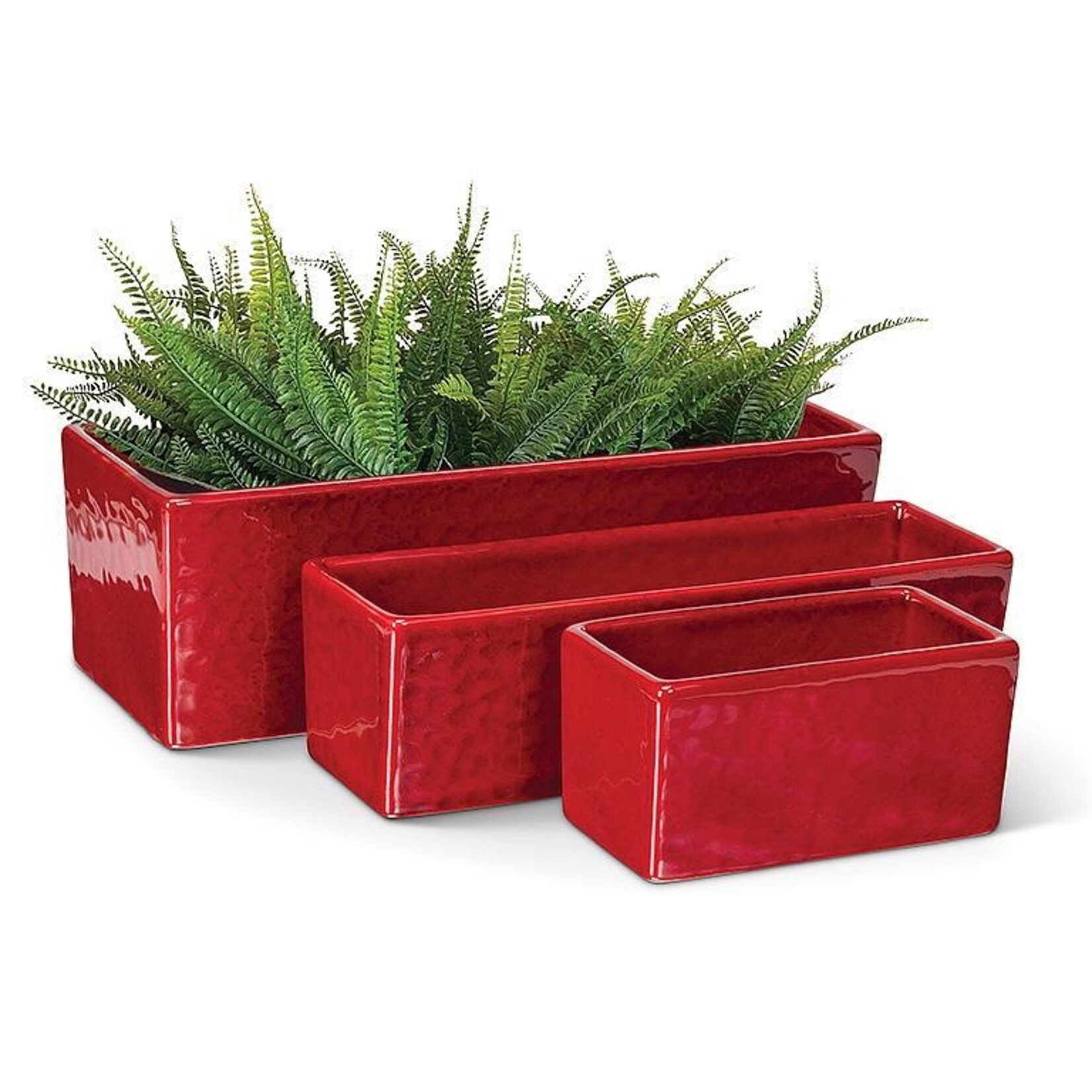 Planter, Long Slim Red