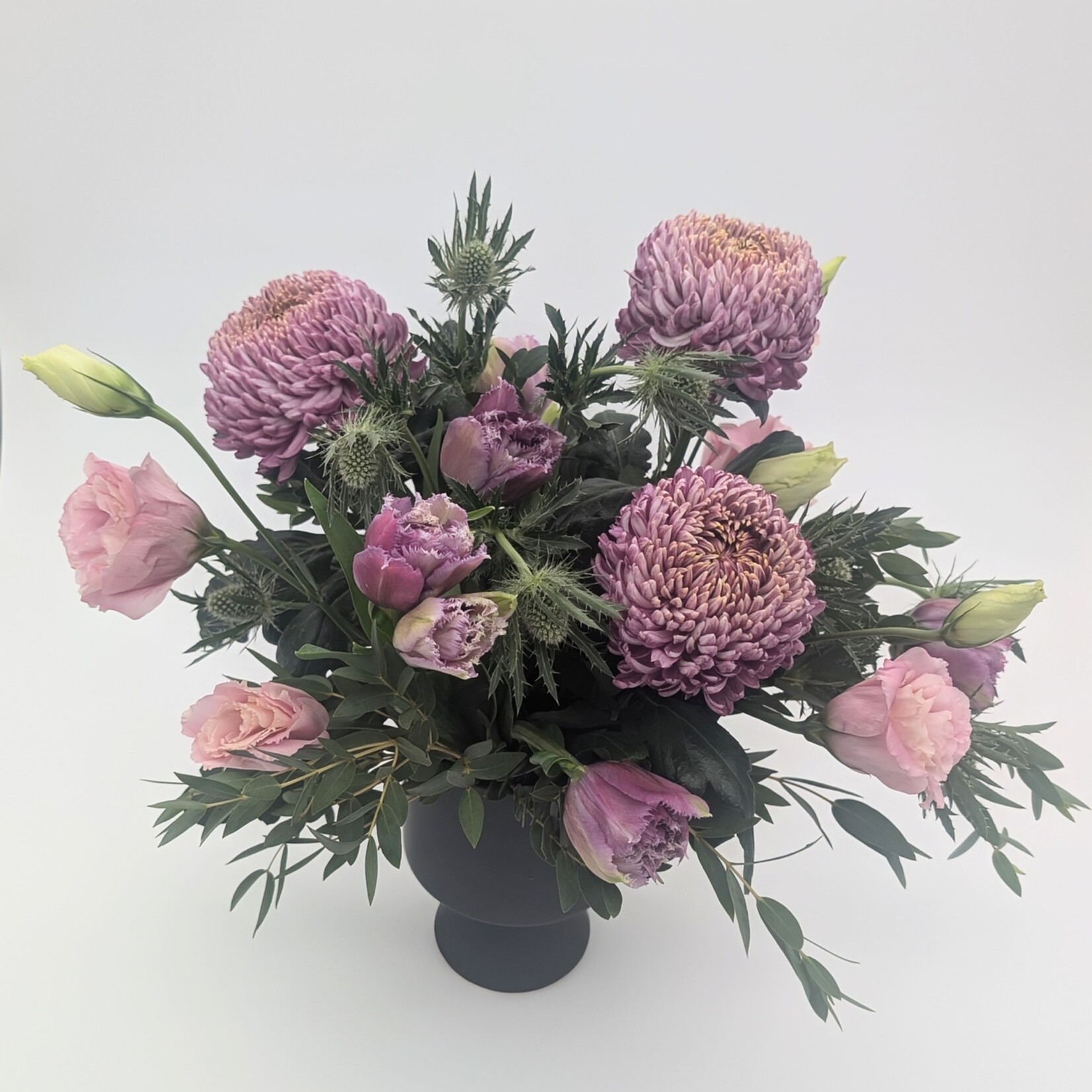 Floral Arrangement, Mauve Monochrome