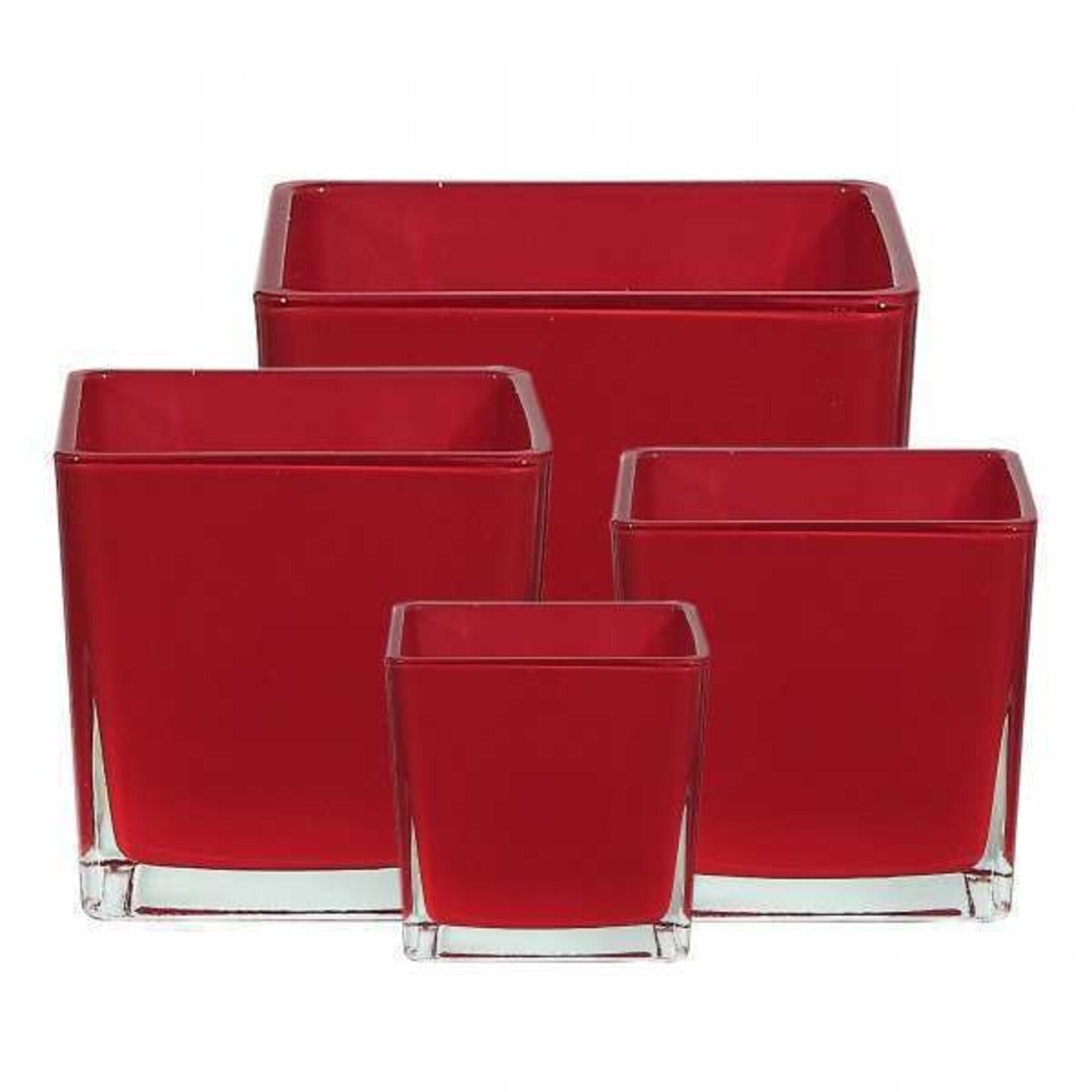 Vase, Cube 4 in Red