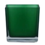 Vase, Cube 4 in Hunter Green