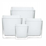 Vase, Cube 4 in White