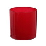 Vase, Cylinder 6 in Red