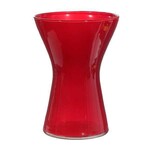 Vase, Hourglass 5.5 in Red