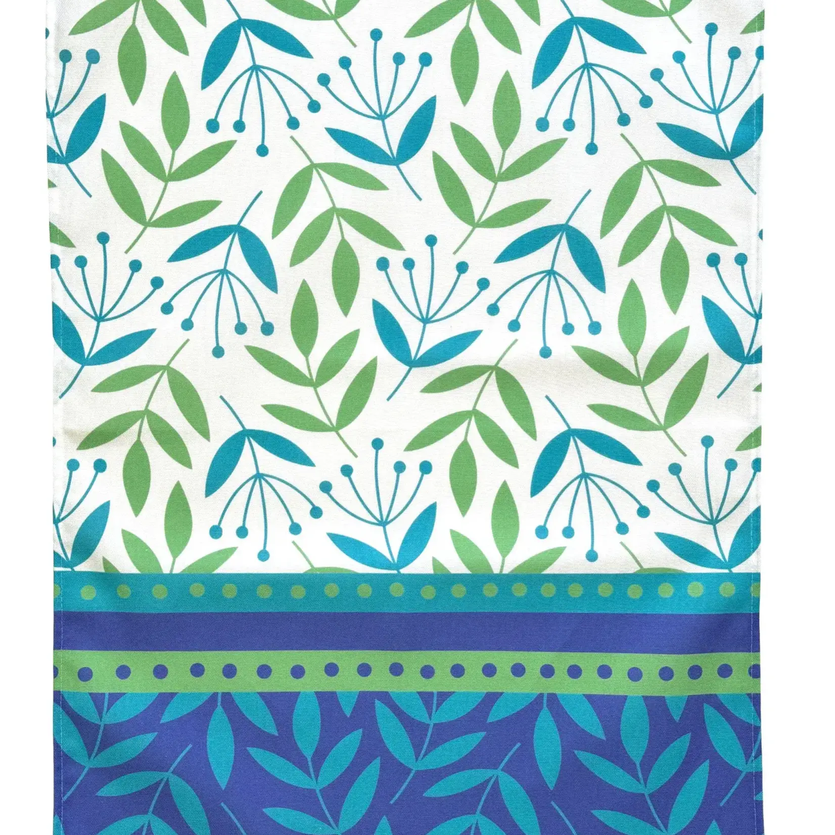 Tea Towel, Cotton Summer Green/Turquoise