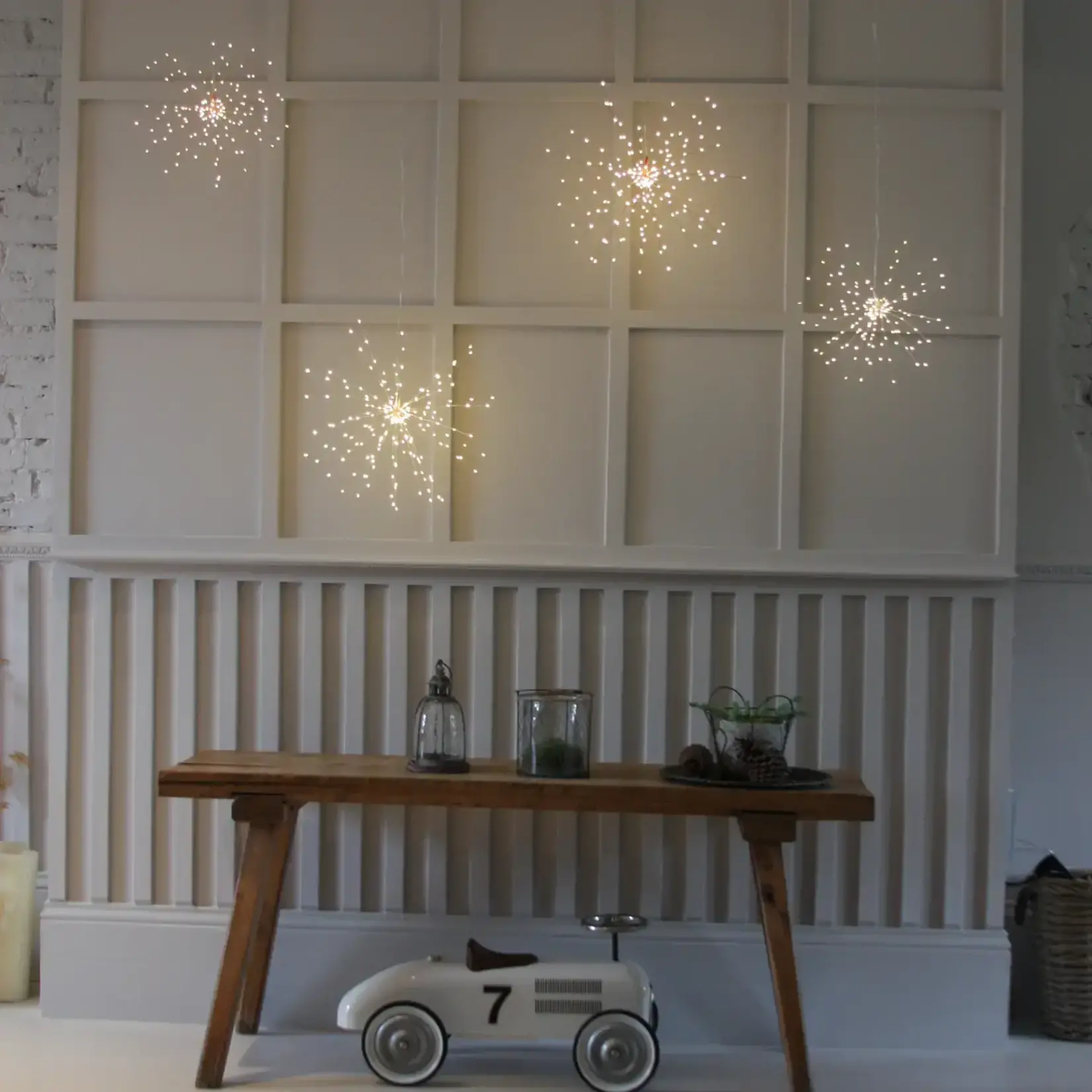 Light, Hanging Starburst Silver